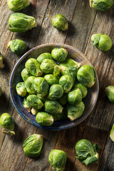 Raw Organic Green Brussel Sprouts