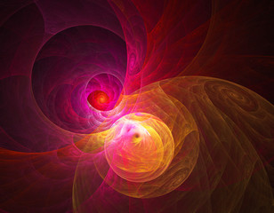 colored fractal on black