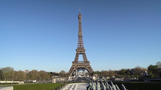 Paris, view of the Eiffel Tower from Trocadero
