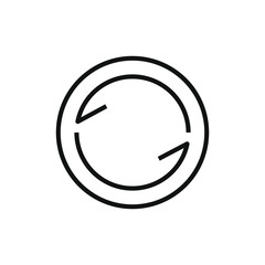 refresh icon vector illustration with ouline style