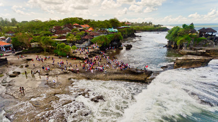 Fototapeta na wymiar Beautiful view of the sea landscape. Aerial view. Tanah lot, Bali, Indonesia.