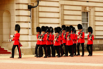 Changing of the Guard in Buckingham Palace, London, UK