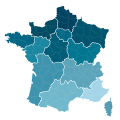 Obraz premium carte france