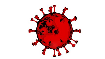 Fototapeta na wymiar 3d illustration of the corona virus cell