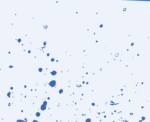 Blue grunge splatter texture vector background. Ink blotch overlay pattern.