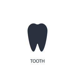 Tooth icon. Simple medicine element illustration.