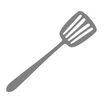 recommend clip art: spatula vector design. digital hand drawn style. grain texture