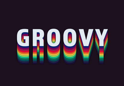 Colorful Text Effect Mockup