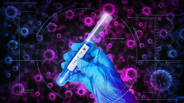 concept illustration of coronavirus covid - 19 disease vaccine