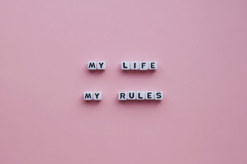 My life my rules. Motivational poster.