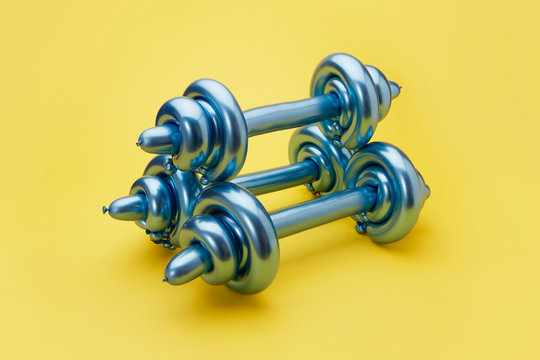 Balloon set of three dumbbells