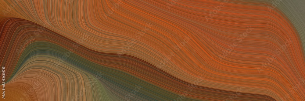 Poster elegant surreal header with brown, dark olive green and dark slate gray colors. fluid curved lines with dynamic flowing waves and curves