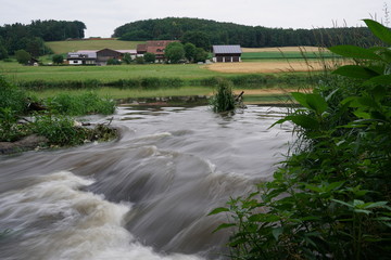 Fototapeta na wymiar rural landscape with river
