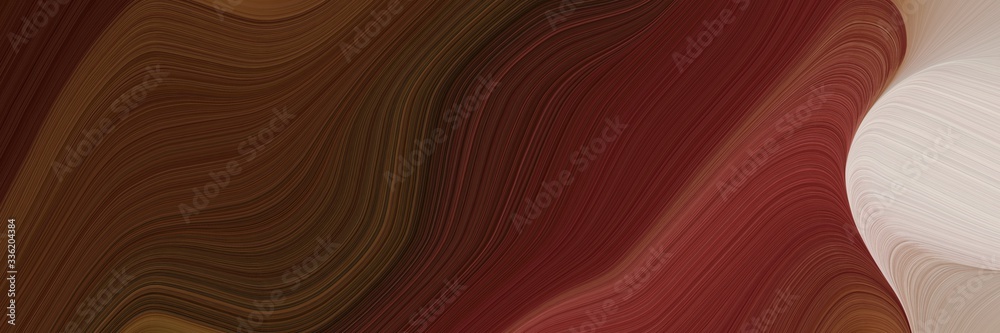 Poster elegant colorful header design with very dark pink, silver and brown colors. fluid curved flowing wa