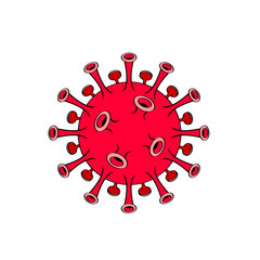 Coronavirus icon. COVID-19. Vector illustration. 