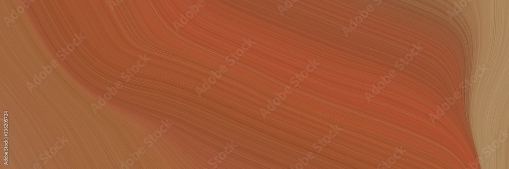 Poster elegant modern banner design with sienna, peru and pastel brown colors. fluid curved lines with dyna