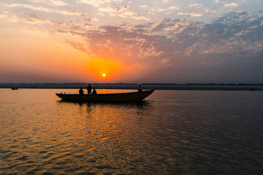 Boat trip during sunset