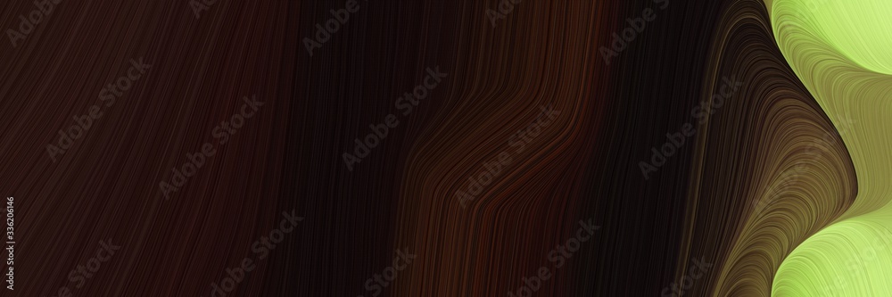 Poster elegant surreal designed horizontal header with very dark pink, dark khaki and pastel brown colors. fluid curved lines with dynamic flowing waves and curves