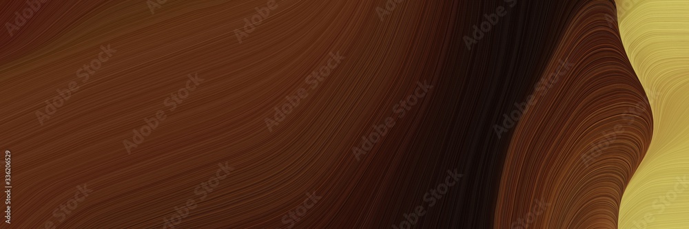 Aufkleber elegant dynamic horizontal header with dark red, dark khaki and very dark red colors. fluid curved lines with dynamic flowing waves and curves