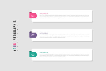 Infographics design vector. Business concept with 3 options, steps or processes.