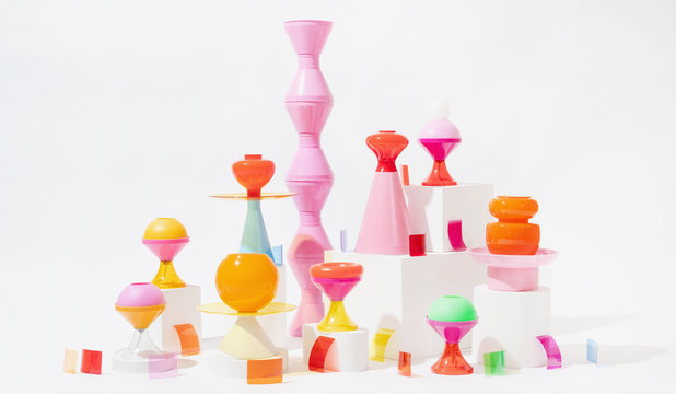 Abstract Colorful Lamps/objects set ups
