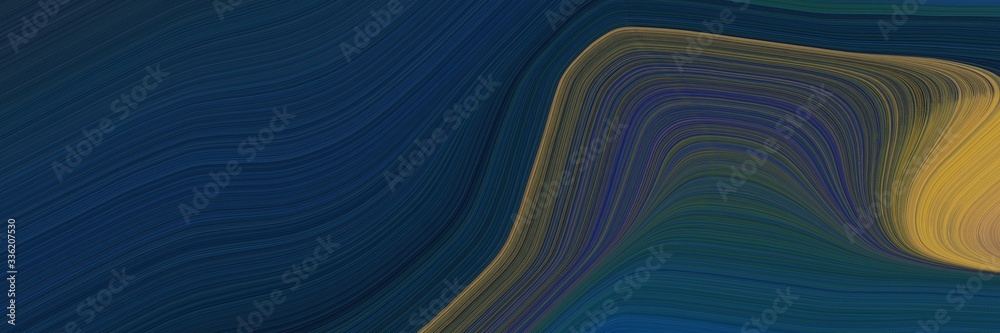 Aufkleber elegant artistic designed horizontal header with very dark blue, peru and dark olive green colors. f