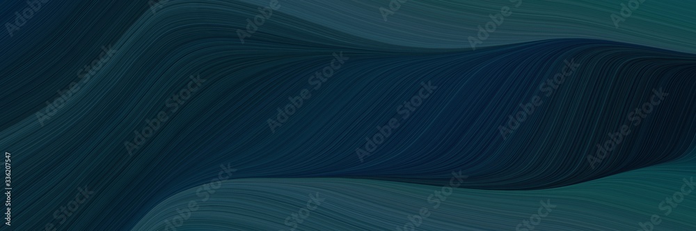 Poster elegant artistic designed horizontal banner with very dark blue, dark slate gray and black colors. f