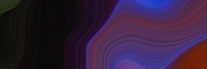 elegant decorative horizontal header with very dark pink, dark slate blue and old mauve colors. fluid curved flowing waves and curves
