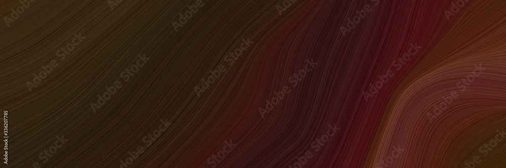 Poster elegant decorative banner with very dark pink, old mauve and dark red colors. fluid curved lines wit