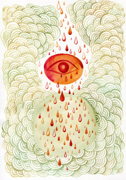 Big Brother is watching you concept illustration
