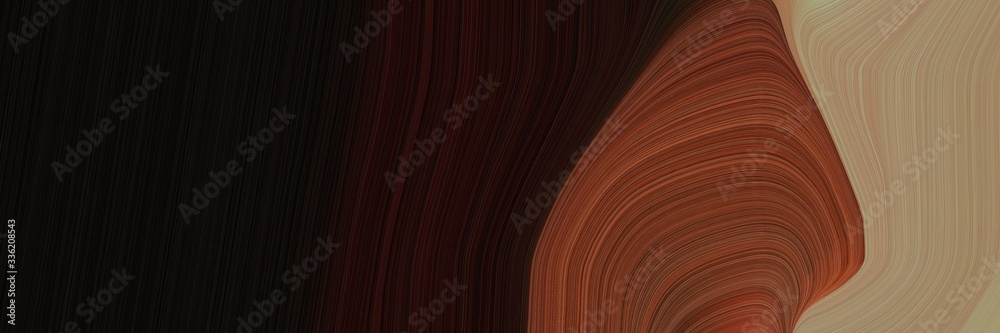 Poster elegant artistic header with very dark red, pastel brown and chocolate colors. fluid curved lines with dynamic flowing waves and curves