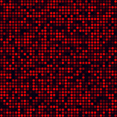 Abstract background. Filled pattern of circles. Red colored seamless background. Appealing vector illustration.