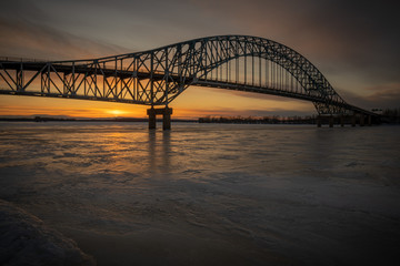 Fototapeta na wymiar Burton Bridge outside Fredericton
