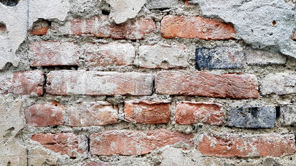 Grunge brick wall background texture.