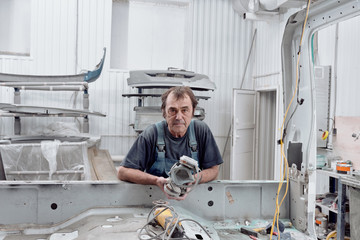 Car Painter Without Respirator Portrait