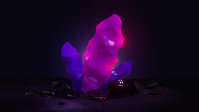Obsidian Animated Looping 3D Render