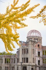 Atomic Bomb Dome at Hiroshima Japan in fall