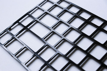 black blank keyboard in modern design on a white background