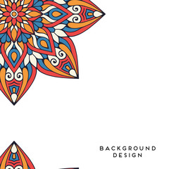 Vector background with ornaments. Vector mandala