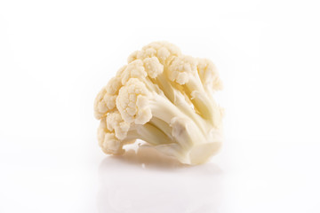Fresh cauliflower on white background