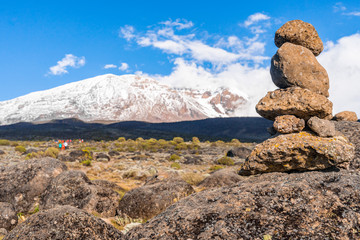 Beautiful landscape of Tanzania and Kenya from Kilimanjaro mountain.