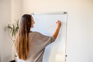 Concept of online teaching, educational webinars