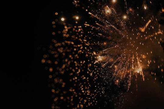 Fireworks in the city