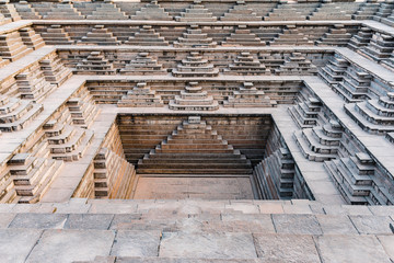 Beautiful ancient Stepped Tank in Hampi