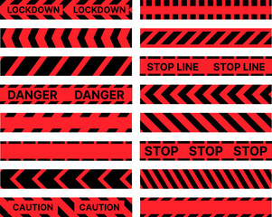 Restrictive stop marking tape pattern seamless line