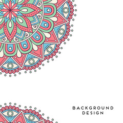 Vector background with ornaments. Vector mandala