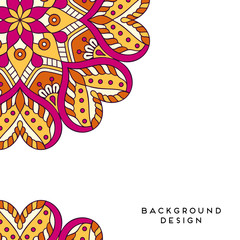 Vector background with ornaments. Vector mandala