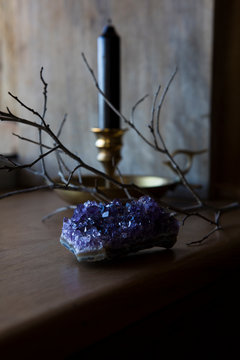 Crystals on a window sill