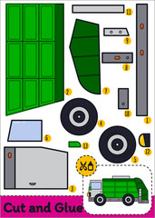 Cut and Glue Worksheet - Garbage Truck