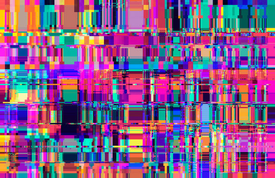 Vibrant Colorful Mosaic pixelated Background/Pattern